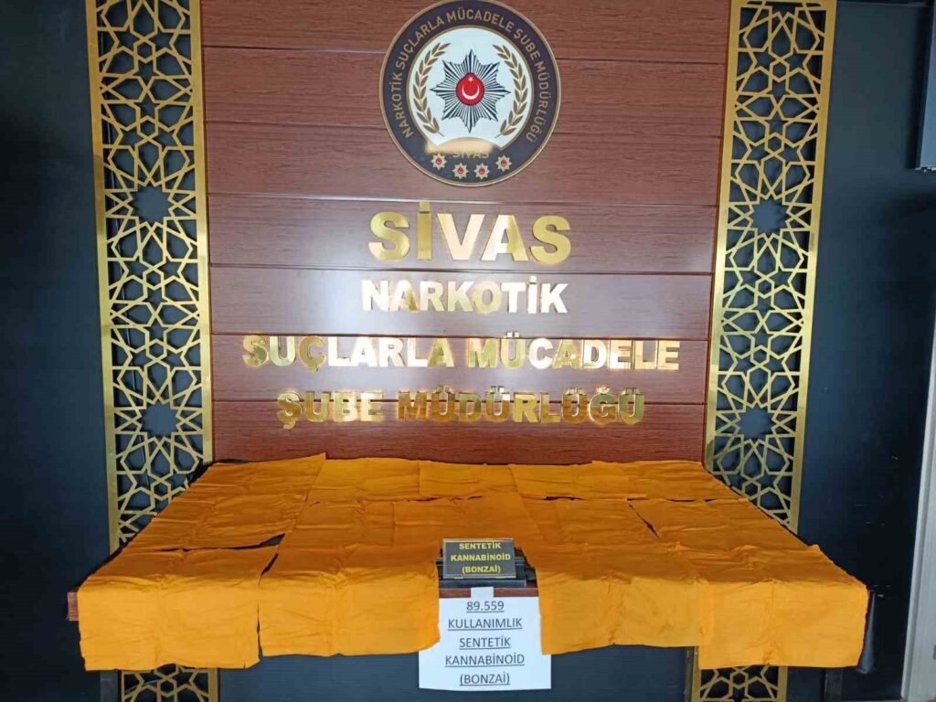 SİVAS’TA 89 BİN 559 ADET KÂĞIDA EMDİRİLMİŞ UYUŞTURUCU MADDE ELE GEÇİRİLDİ